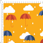 Autumn Rain Mustard Fabric