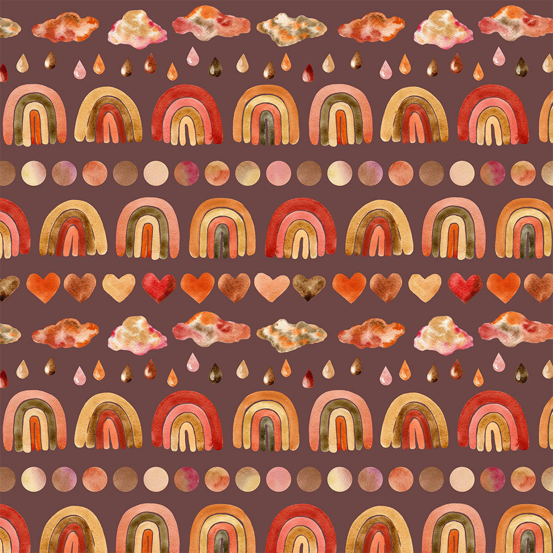 Autumn Rainbows Dark Fabric