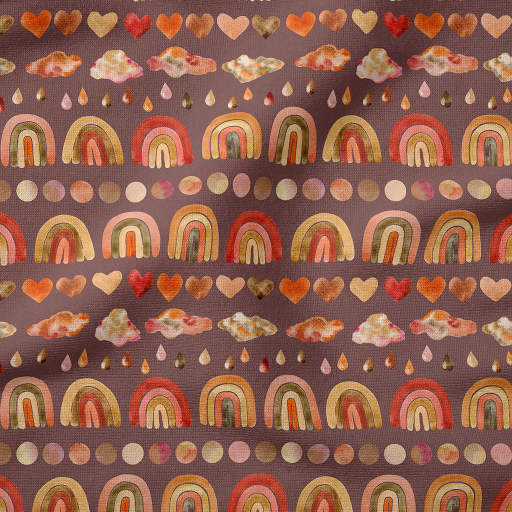 Autumn Rainbows Dark Fabric