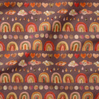 Autumn Rainbows Dark Fabric