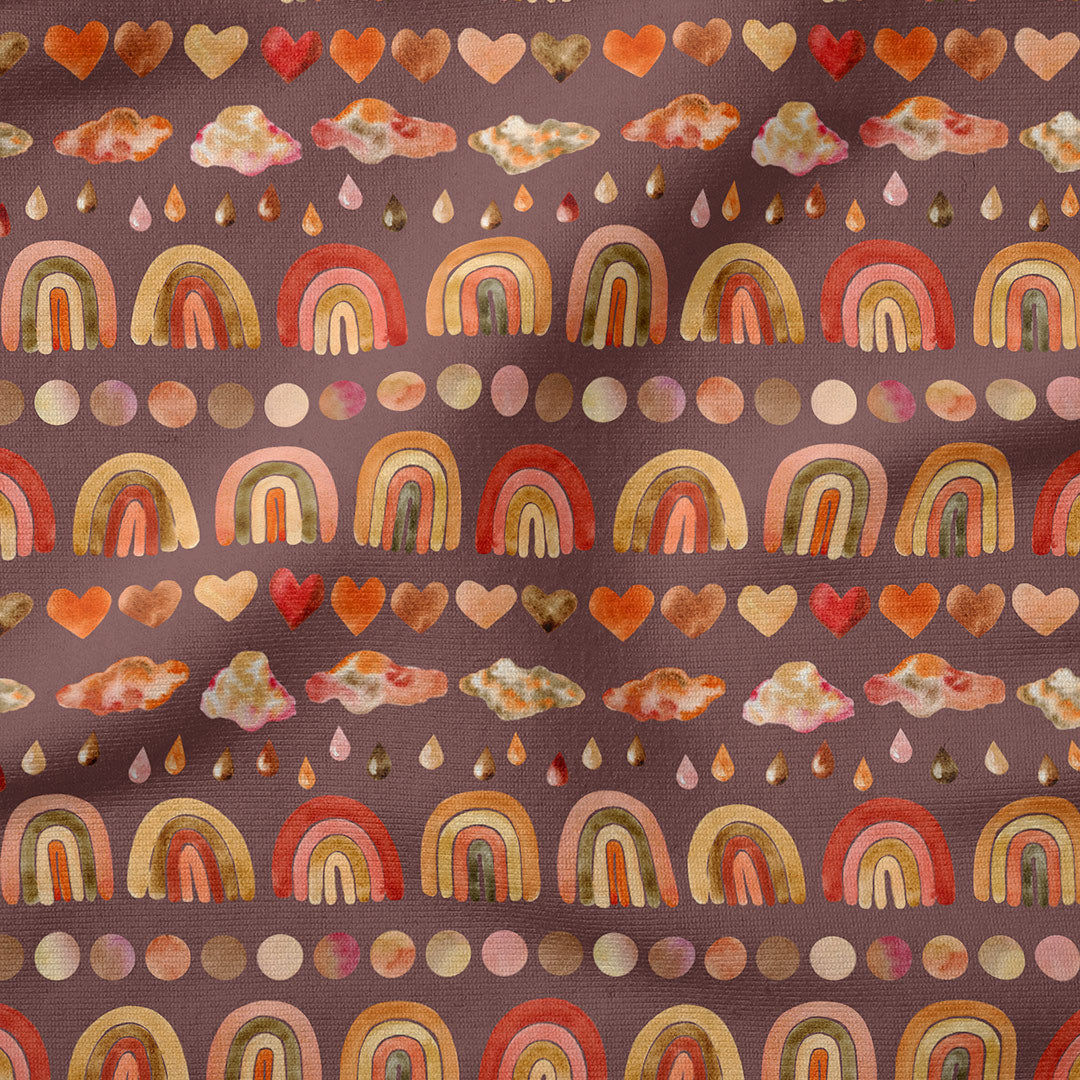 Autumn Rainbows Dark Fabric