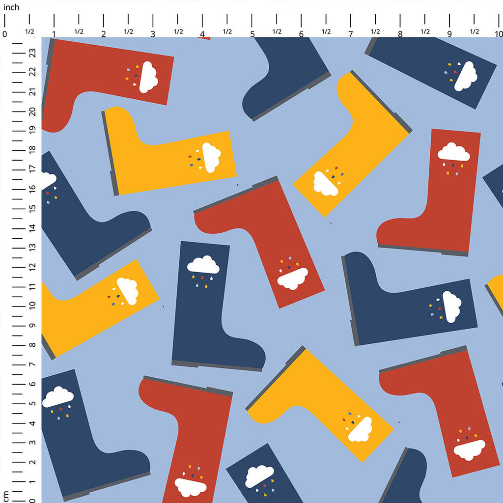 Autumn Wellies Fabric