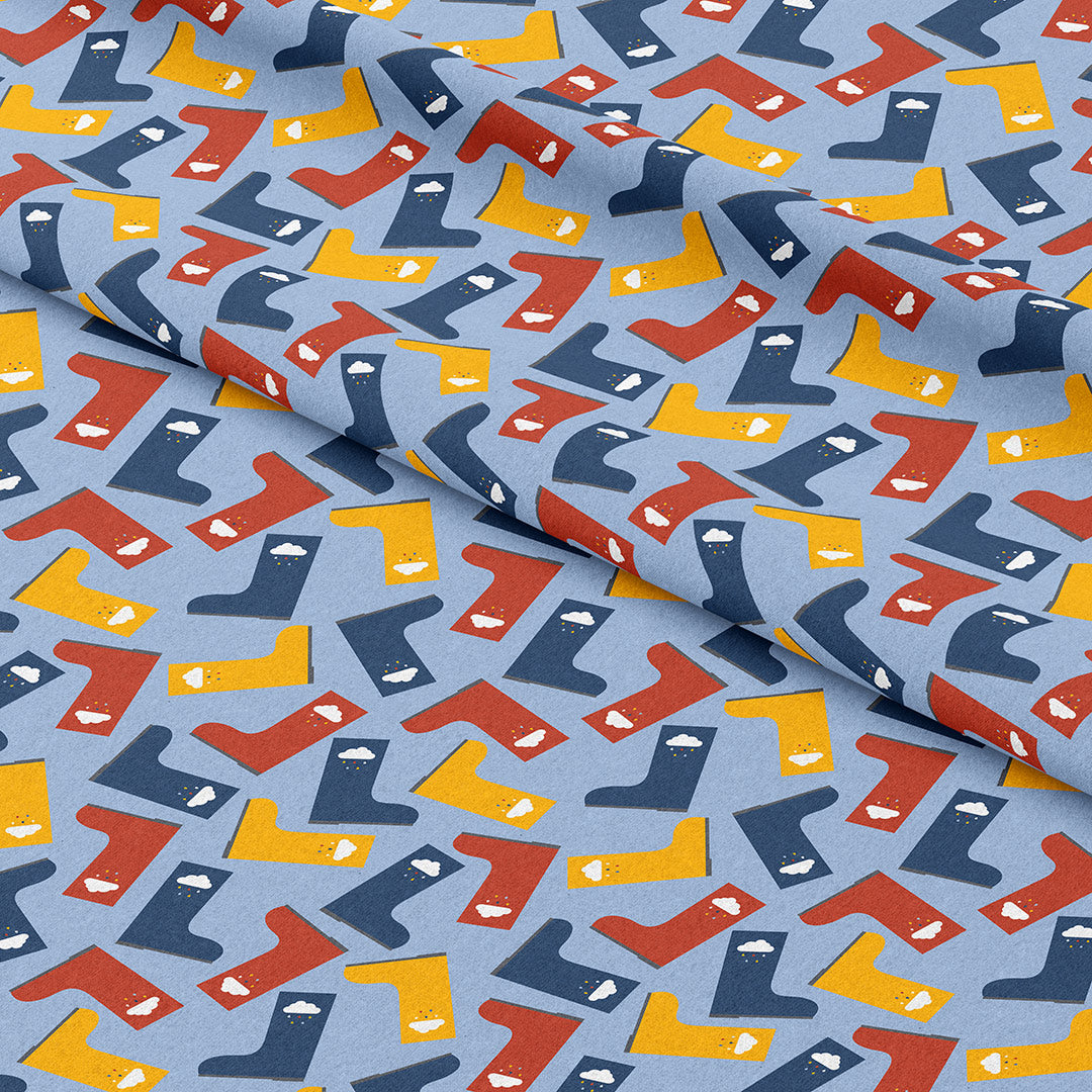 Autumn Wellies Fabric