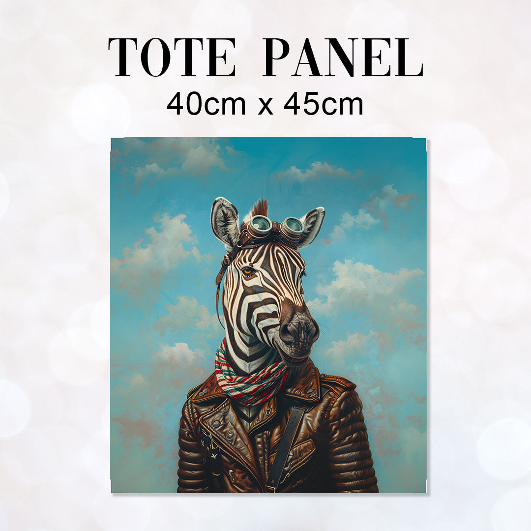 TOTE Aviator Zebra Fabric Bag Panel TP-354