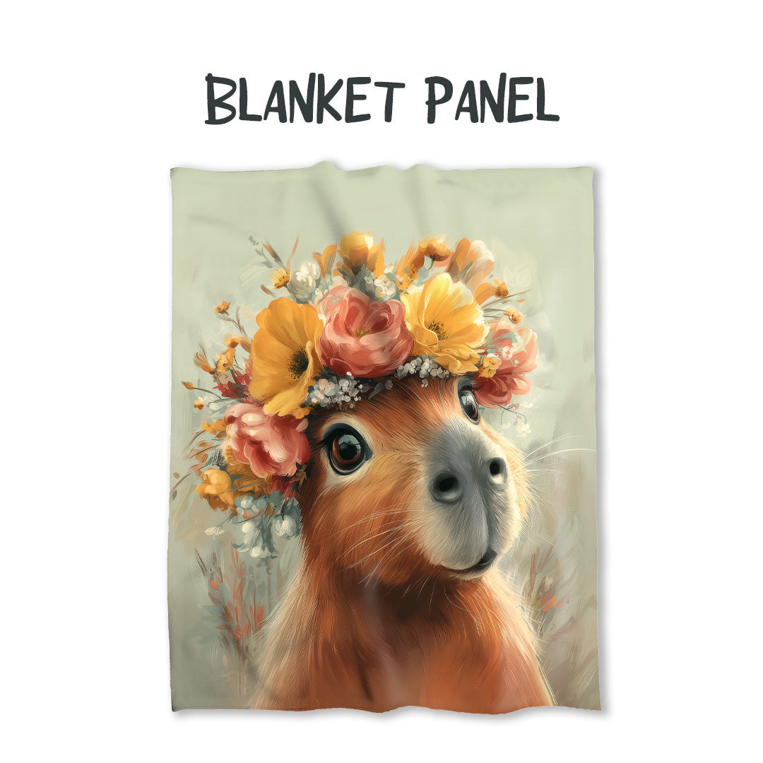 Floral Guinea Pig Fabric Blanket Panel BP-61