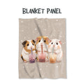 Boba Tea Guinea Pigs Fabric Blanket Panel BP-63