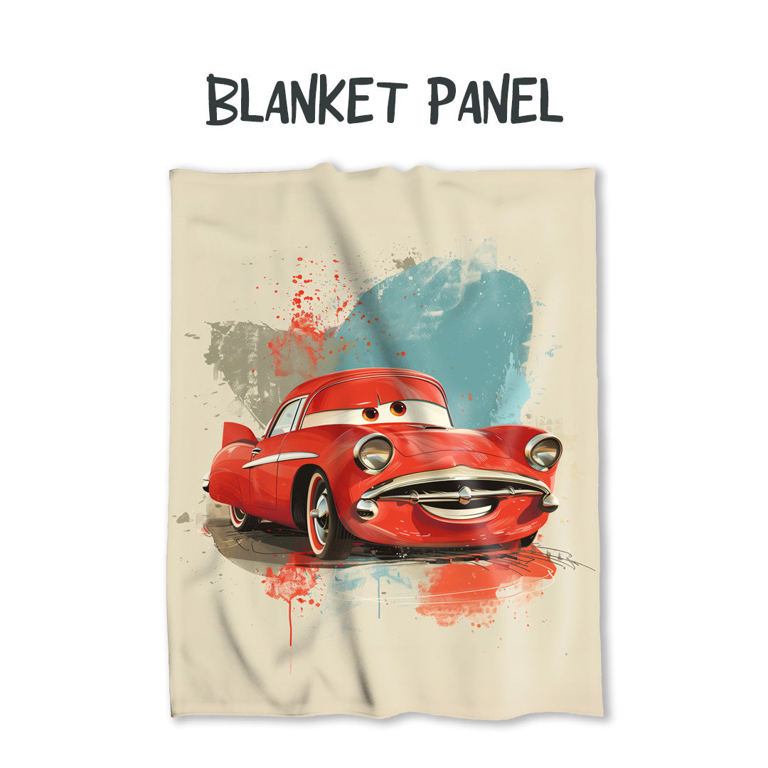 Red Car Fabric Blanket Panel BP-64
