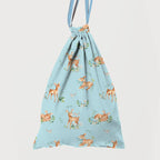Woodland Baby Deer Blue Fabric