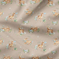 Woodland Baby Deer Taupe Fabric