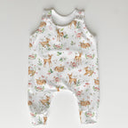 Woodland Baby Deer White Fabric