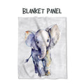 Baby Elephant Grey Fabric Blanket Panel BP-34