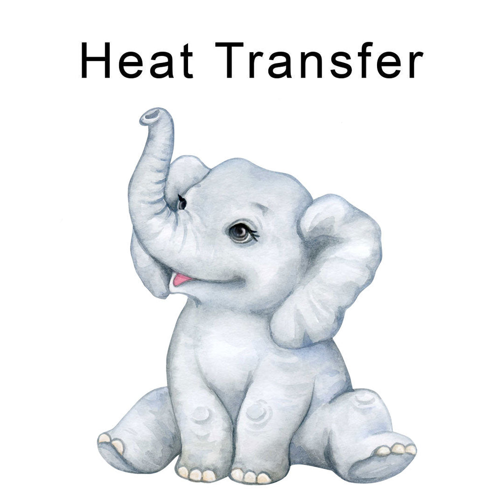 Baby Elephant Iron on fabric heat transfer DTF-77