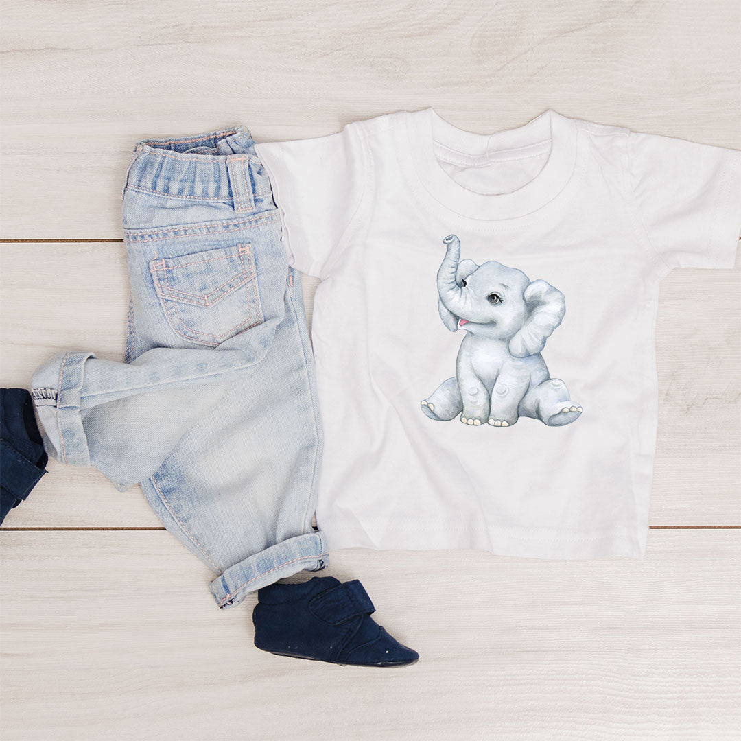 Baby Elephant Iron on fabric heat transfer DTF-77