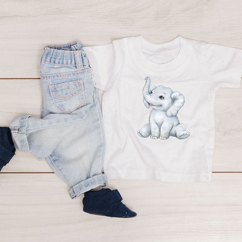 Baby Elephant Iron on fabric heat transfer DTF-77