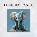 CUSHION Fabric Panel Baby Elephant  CP-111