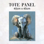 TOTE Baby Elephant Fabric Bag Panel TP-163