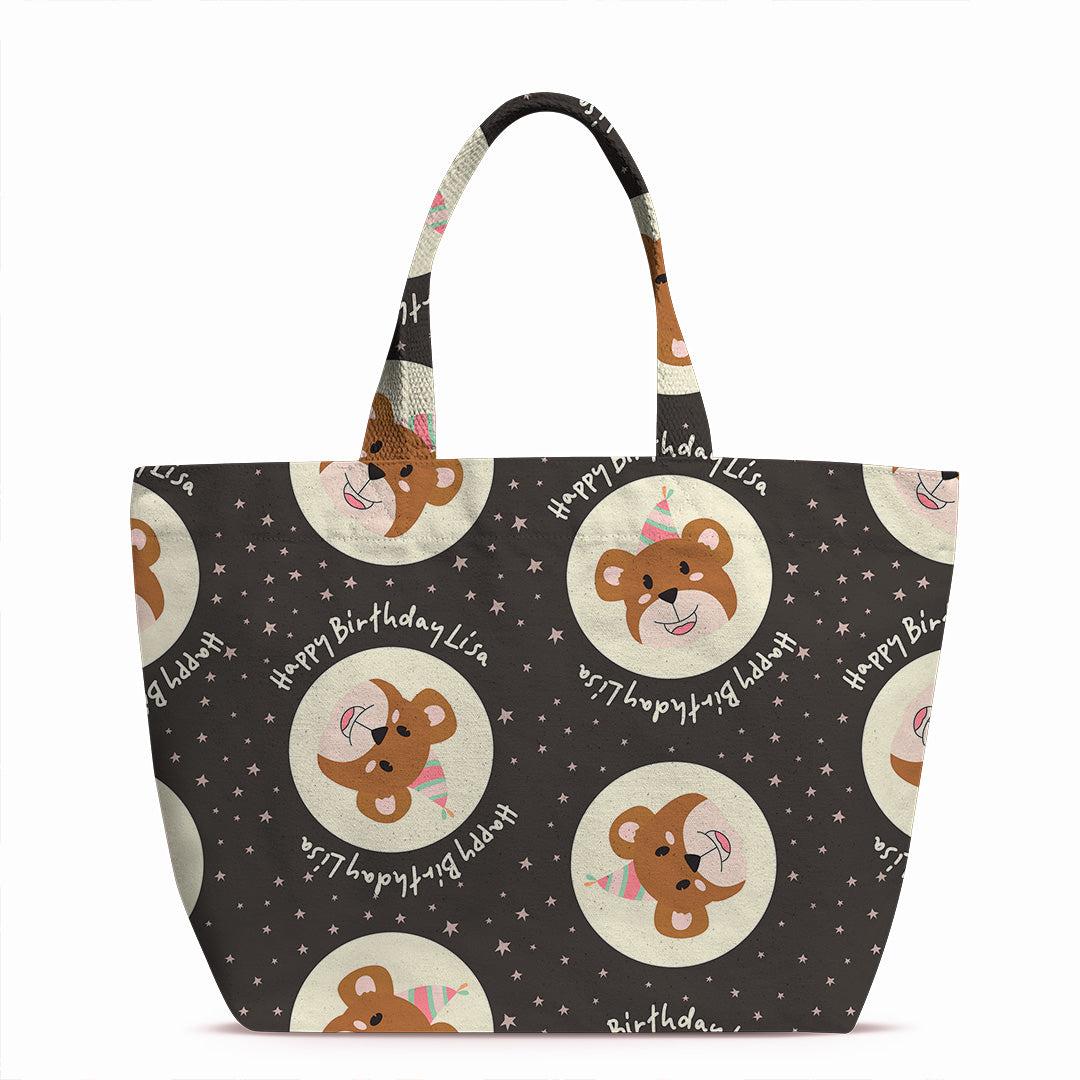 Personalised Birthday Bear Fabric