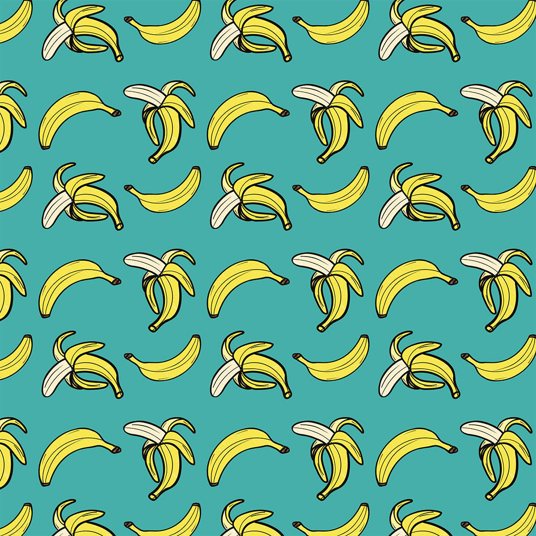 Bananas Teal Fabric