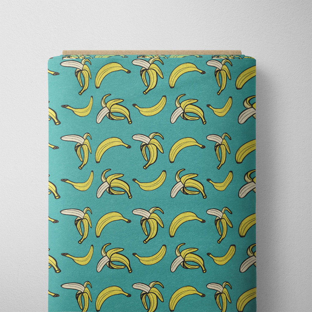 Bananas Teal Fabric