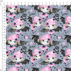Bat Girls Fabric