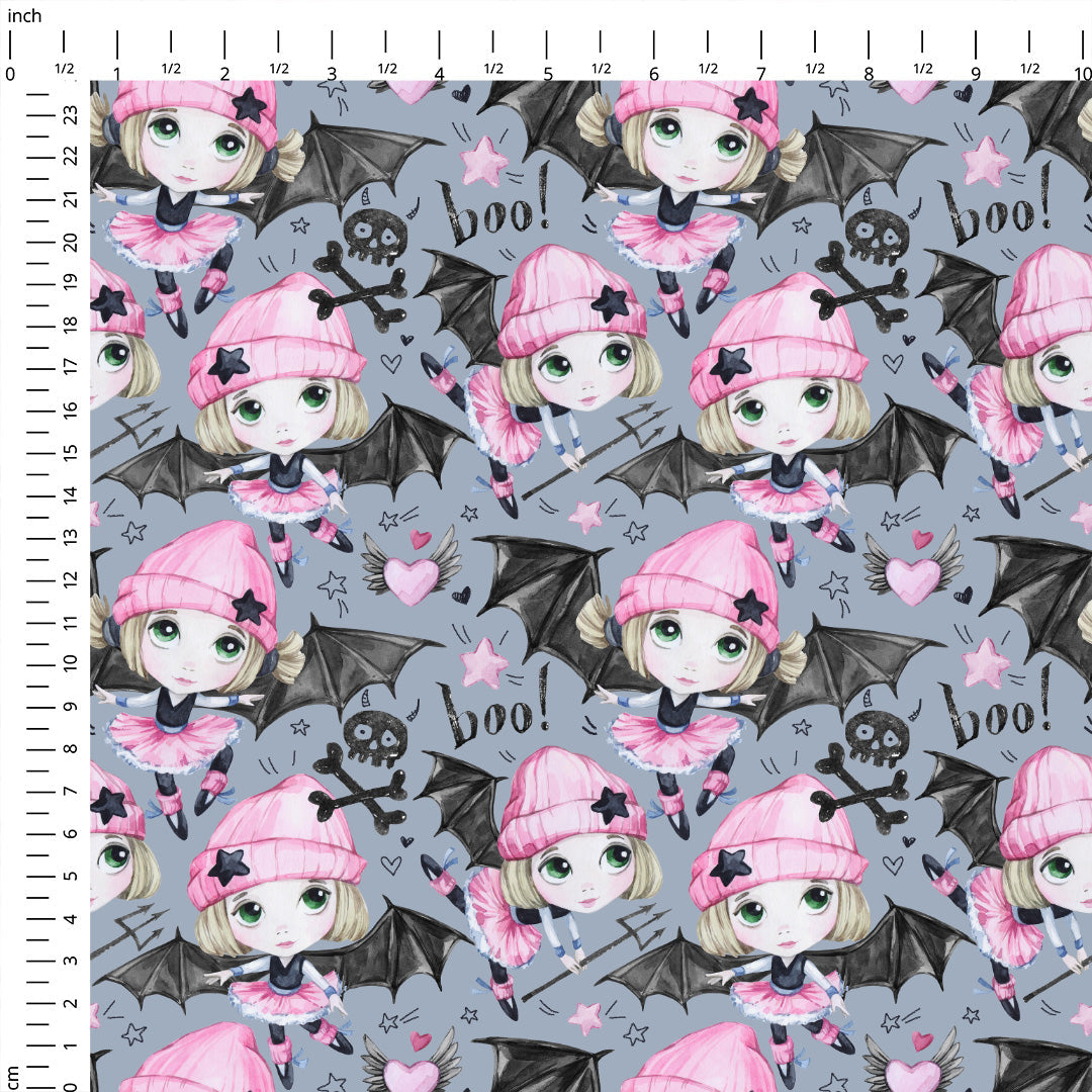 Bat Girls Fabric