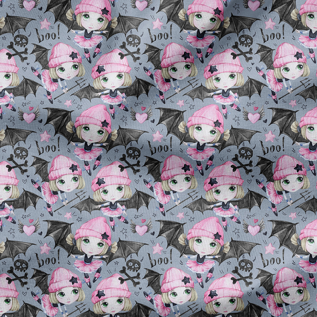 Bat Girls Fabric