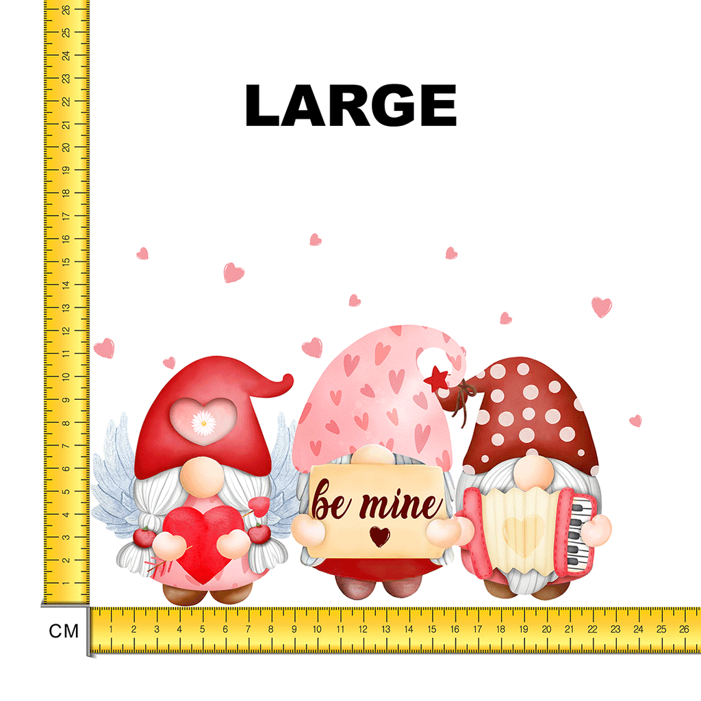 Be Mine Gnomes Iron on Fabric Heat Transfer DTF-101