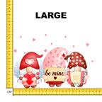 Be Mine Gnomes Iron on Fabric Heat Transfer DTF-101