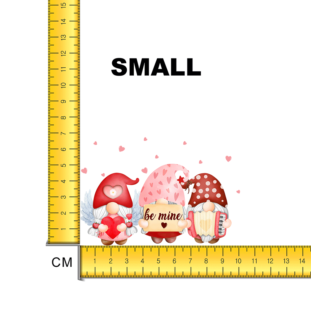 Be Mine Gnomes Iron on Fabric Heat Transfer DTF-101
