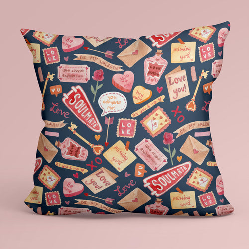 Be My Valentine Navy Fabric