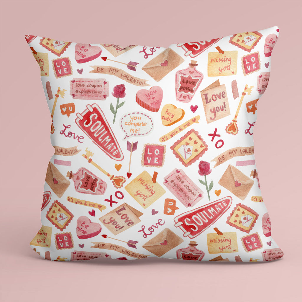 Be My Valentine White Fabric