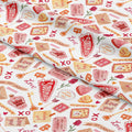 Be My Valentine White Fabric