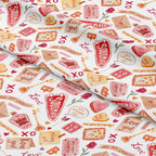 Be My Valentine White Fabric