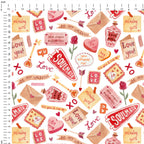 Be My Valentine White Fabric
