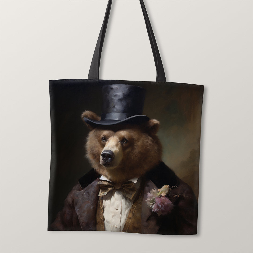 TOTE Fabric Bag Panel Bear Gentelman TP-292