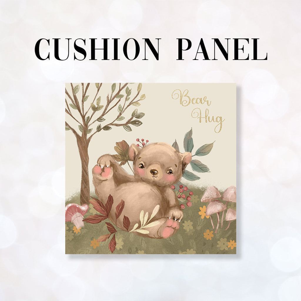 CUSHION Fabric Panel Bear Hug CP-1166