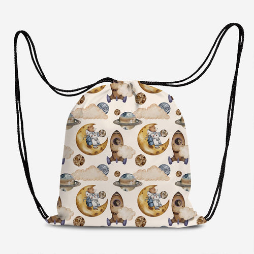 Bear in Space Cream Fabric