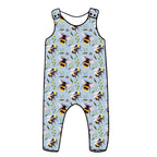 Bees Blue Fabric