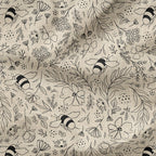 Beige Bees Fabric