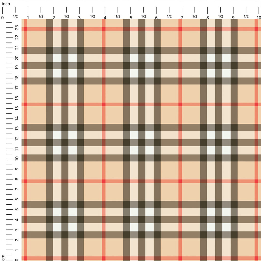 Beige Plaid Fabric 404