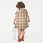 Beige Plaid Fabric 404