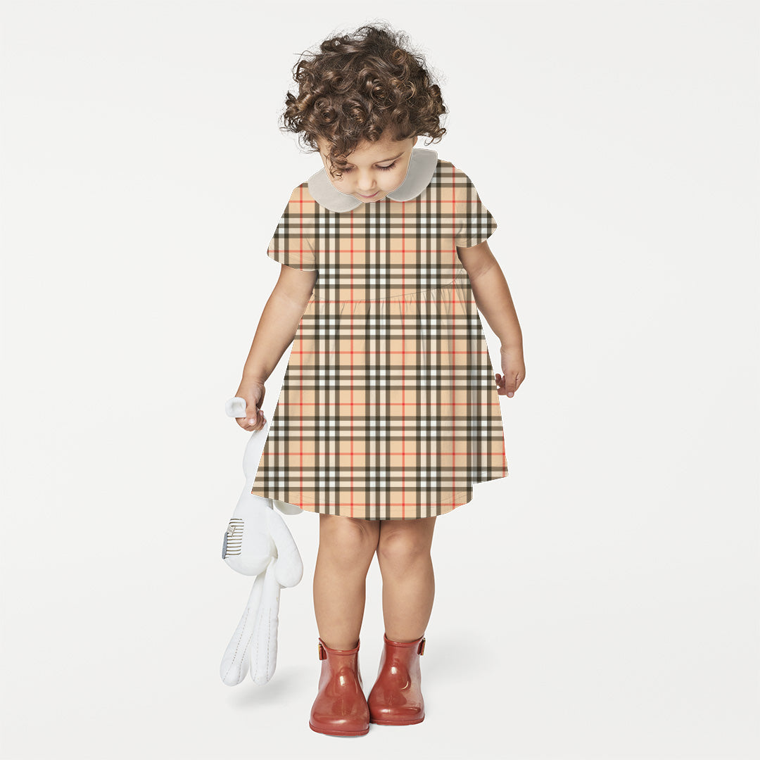 Beige Plaid Fabric 404