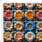 Belinda Crochet Flower Squares Fabric