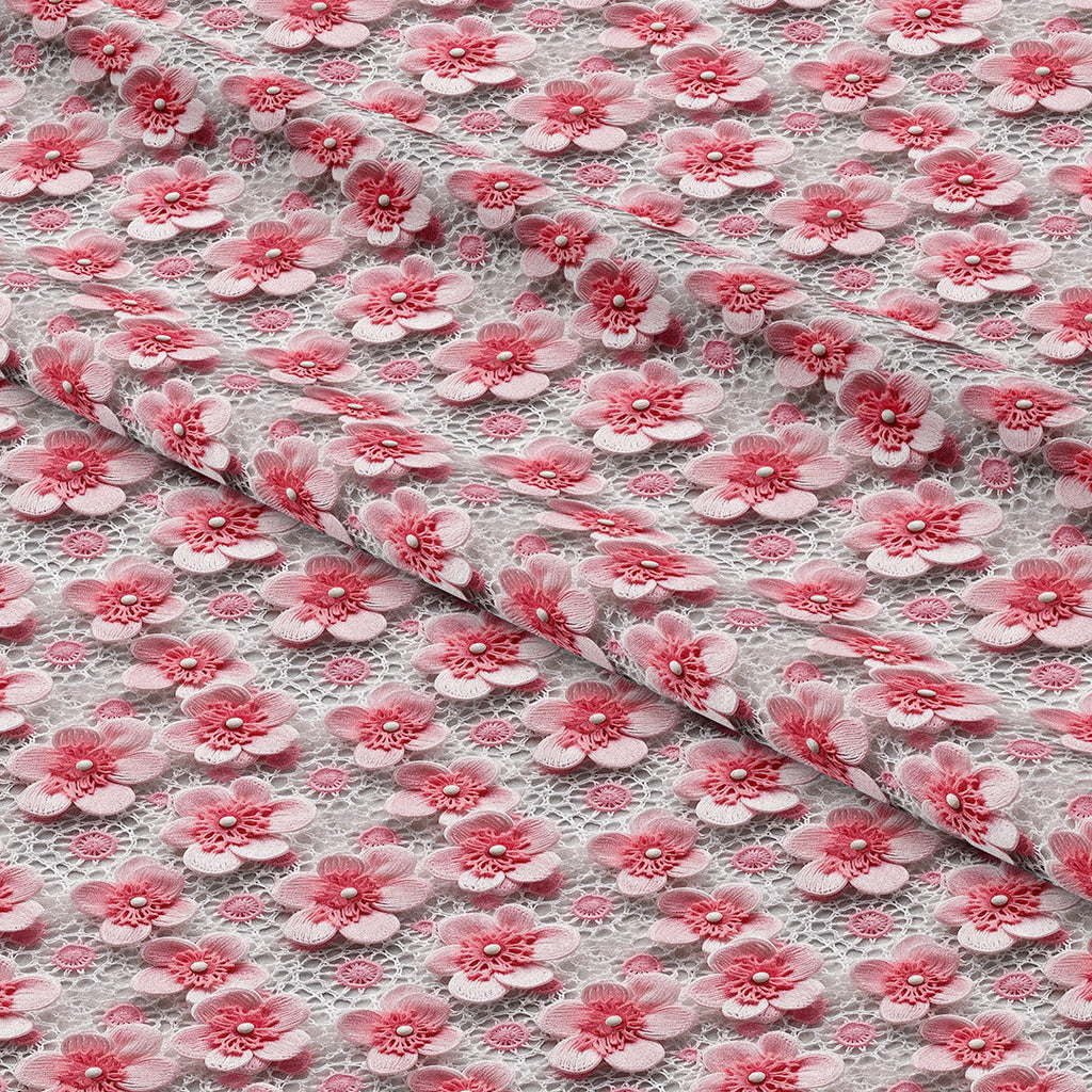 Betty Crochet Flowers Fabric