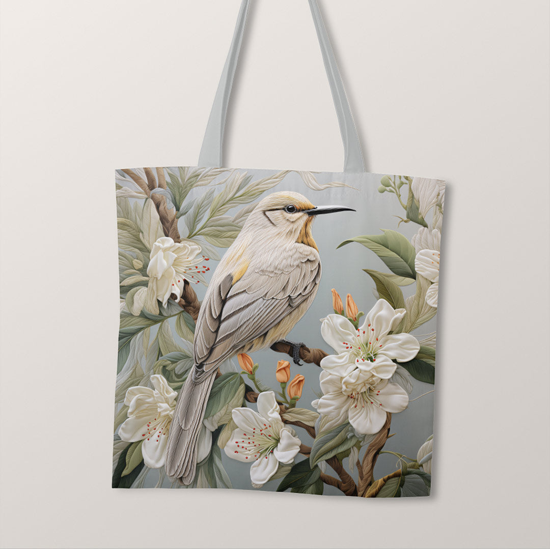 TOTE Bird and Lillies Fabric Bag Panel TP-328