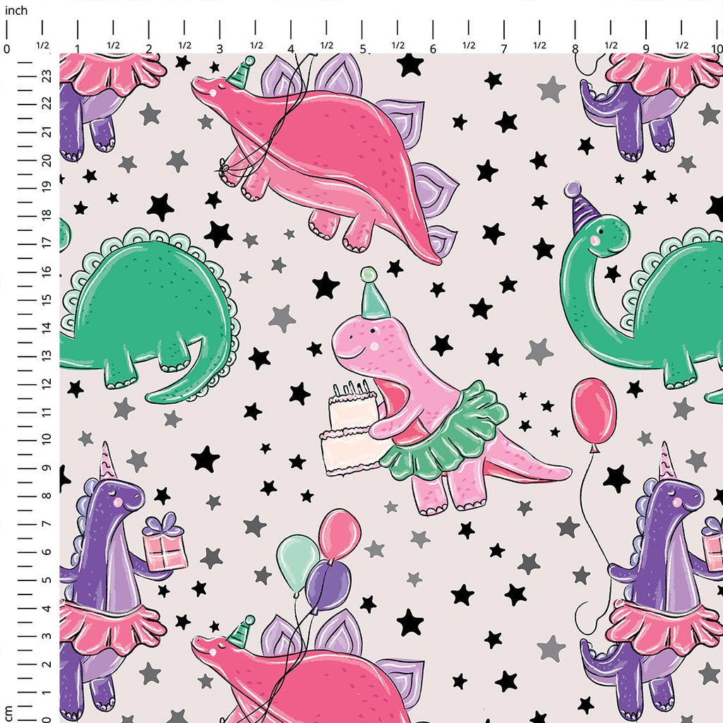 Birthday Dinos Fabric