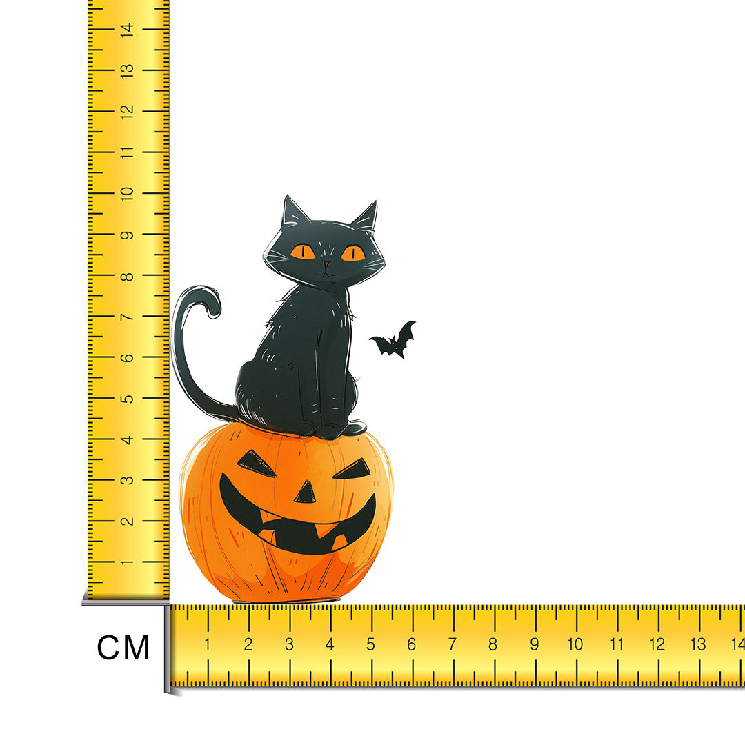 Black Cat Pumpkin Iron on Fabric Heat Transfer DTF-237