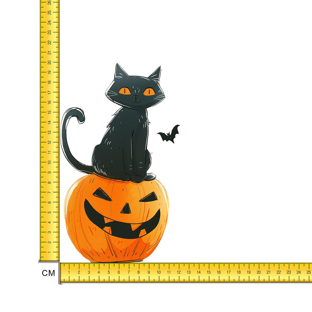 Black Cat Pumpkin Iron on Fabric Heat Transfer DTF-237