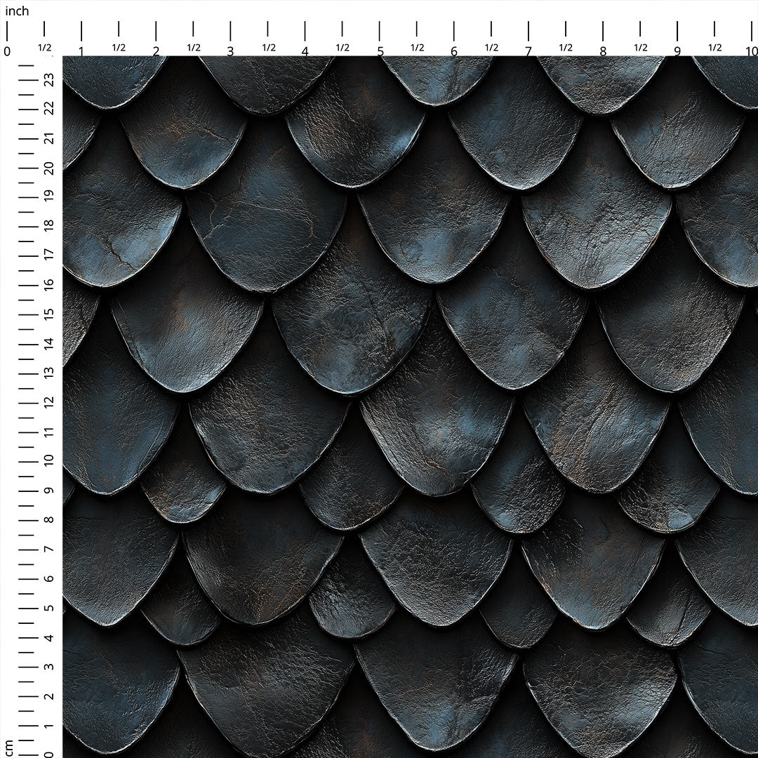 Black Dragon Scales Fabric