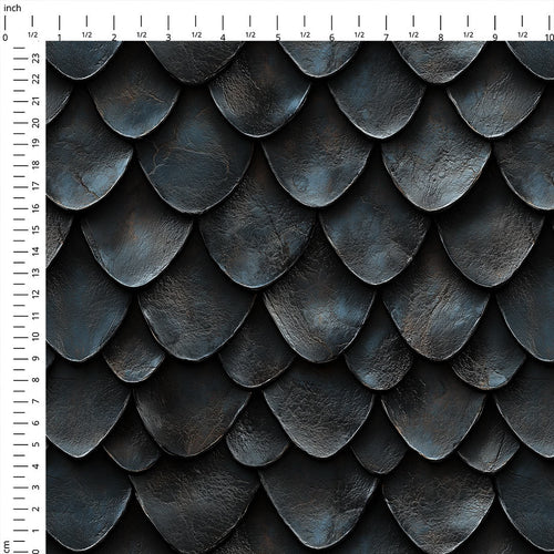 Black Dragon Scales Fabric